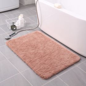 Thickened Plush Entrance Carpet Absorbent Non-slip Soft Kitchen Bathroom Bedroom Living Room Simple Floor Door Mat Home Decor (Color: apricot, size: )