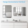 22 "x30" Metal Rectangular Bathroom Wall Mirror