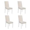 Farmhouse Wood Counter Height 5-Piece Dining Table Set with Drop Leaf;  Kitchen Set with Wine Rack and Drawers for Small Places