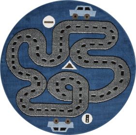Home Decor Indoor/Outdoor Accent Rug Whimsical  Stylish Classic Pattern Design (Color: Navy, size: )