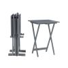 Girard Folding Tray Table Set;  26.38" Tall;  Gray Finish
