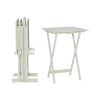 Girard Folding Tray Table Set;  26.38" Tall;  Gray Finish