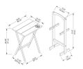 Girard Folding Tray Table Set;  26.38" Tall;  Gray Finish