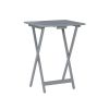 Girard Folding Tray Table Set;  26.38" Tall;  Gray Finish