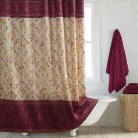Shower Curtain Polyester Thickened Waterproof Partition Wet And Dry Separation (Option: Monaro shower curtain-183X183CM 12holes)