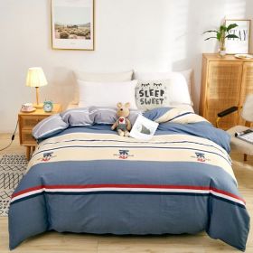 Cotton Duvet Cover One-piece Wholesale Pure Single Double Student Dormitory Bed Sheet Four-piece Set (Option: Simple Trend-SuitD)