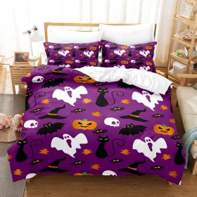 Halloween Series Bed Sheet Holiday Bedding Three-piece Set (Option: 3style-180 √ó 210)